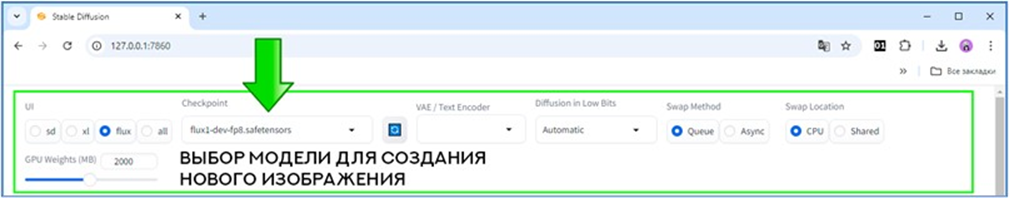 Stable Diffusion WebUI Forge: Шаг 4. Первый запуск и тест моделей FLUX.1 - 12